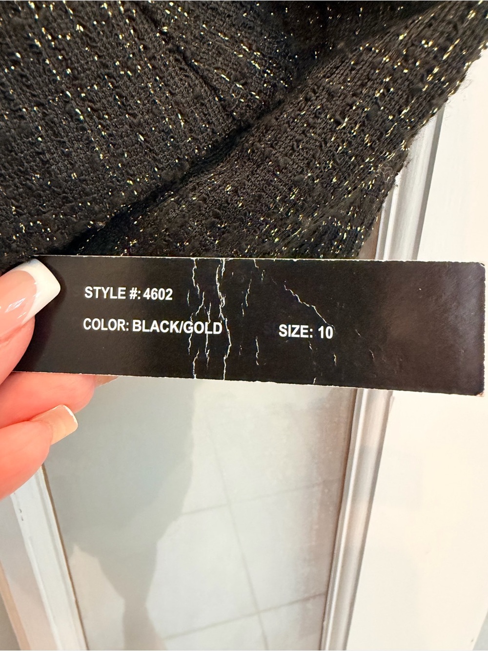 Shelby Rose New York Classic Black & Gold Tweed Blazer Jacket Size 10 Medium NWT - Picture 7 of 11